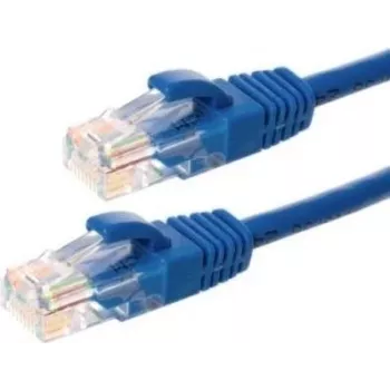 Cabo de rede patch DSIT CAT5e U/UTP 5m azul 100% cobre RJ45 Ethernet Gigabit LAN