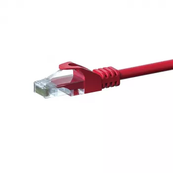 Cabo de rede patch DSIT CAT5e U/UTP, 15 m, vermelho, 100% cobre