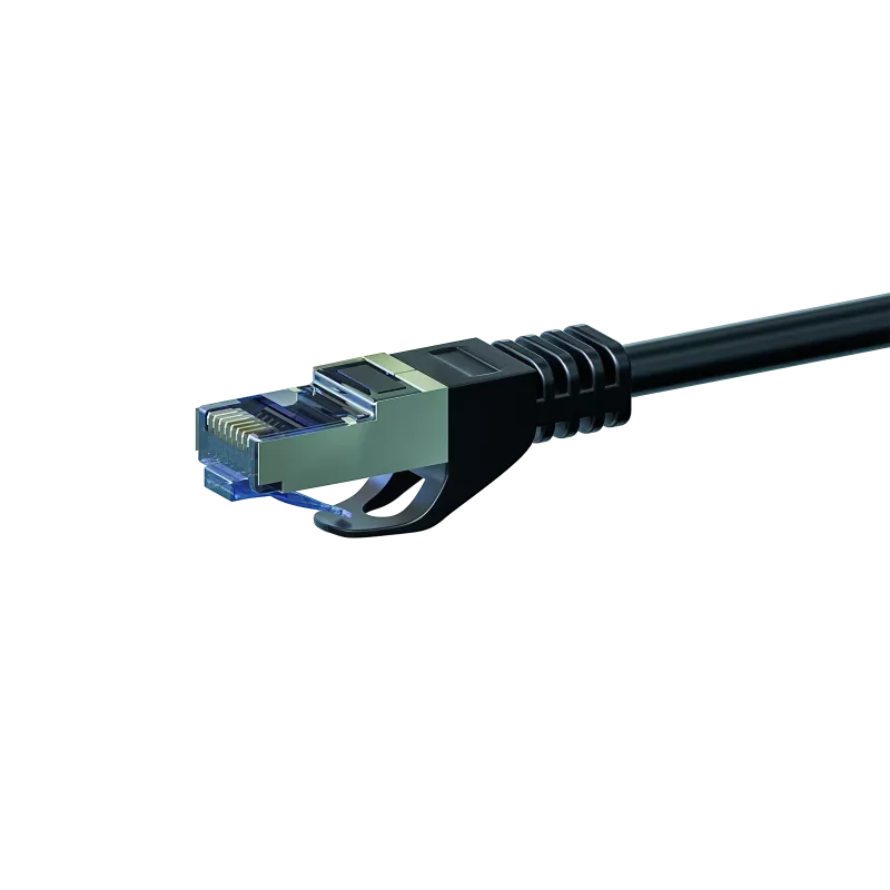 Cabo de rede DSIT CAT 6a LSOH - S/FTP - 2 metros - preto