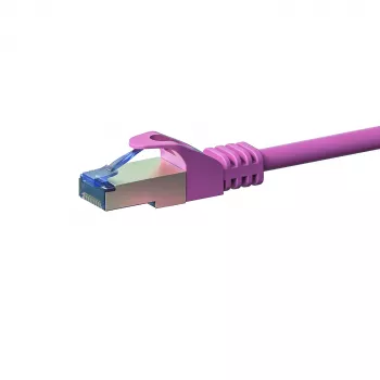 Cabo de rede DSIT CAT 6a LSOH - S/FTP - 5 metros - rosa - cabo patch
