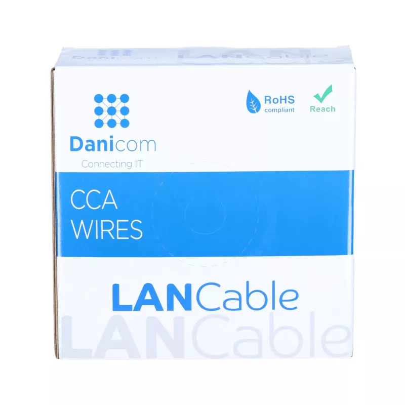Cabo DSIT CAT6 S/FTP 50m em rolo cinzento CCA (DC-SFTP6CCA50-GRY)