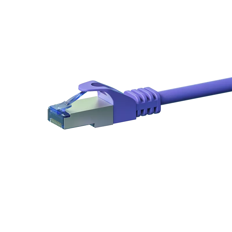 Cabo patch de rede DSIT CAT 6a S/FTP LSOH, 10m, violeta, RJ45, 10Gbps, 500MHz