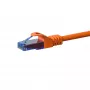 Cabo patch Ethernet DSIT CAT6a U/UTP 100% cobre, 0,5 m, laranja, 10Gbps, 500MHz, RJ45 (DC-U6A6-005)