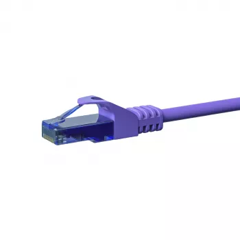 DSIT Cabo de patch CAT6a U/UTP 100% cobre, 7,5 m, violeta, RJ45, 10Gbps, 500MHz