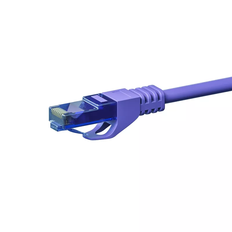 DSIT Cabo de patch CAT6a U/UTP 100% cobre, 7,5 m, violeta, RJ45, 10Gbps, 500MHz