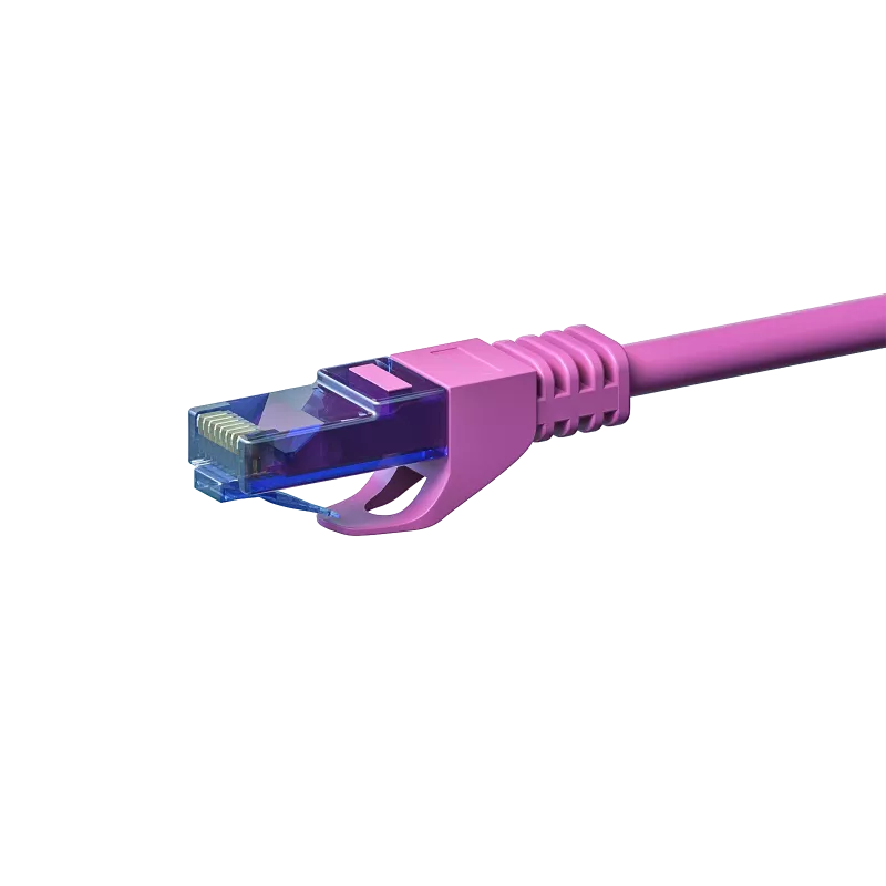 Cabo de rede DSIT CAT6a 100% cobre - U/UTP - 10 metros - rosa (DC-U6A9-100)