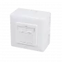 Tomada de superfície DSIT Cat.6/Class E blindada, RJ45 dupla, branco (DC-Wall-Out-STP6-W)