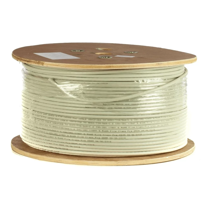 DSIT DANICOM CAT6A U/UTP Cabo flexível de PVC de 500m (Fca) – 10Gbps, 500MHz, cobre maciço, interior