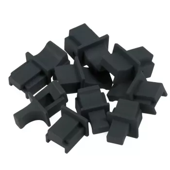 Tampas de proteção DSIT para portas RJ45, conjunto de 10 unid., preto