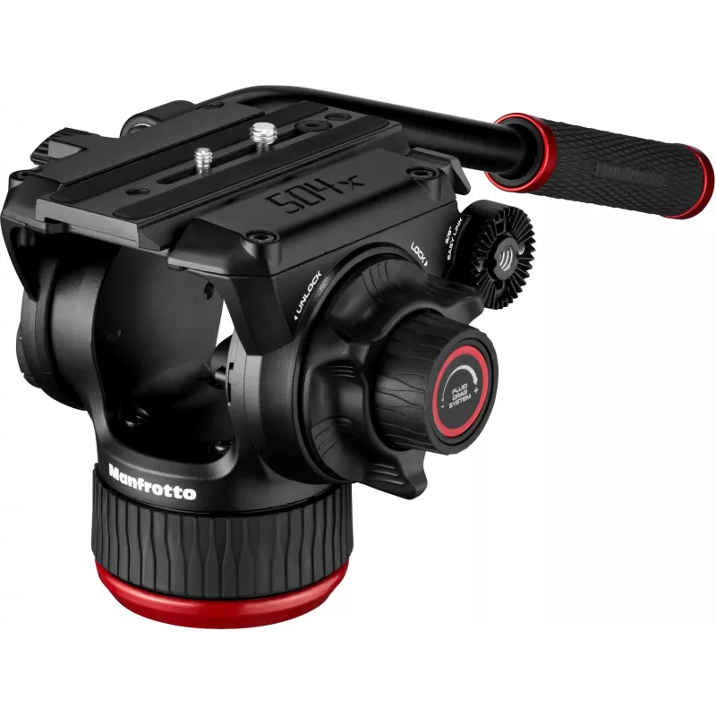 Cabeça de tripé Manfrotto MVH504XAH 504X, alumínio, preto