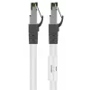 Cabo de rede DSIT RJ45 S/FTP PiMF CAT 8 branco 0,50m