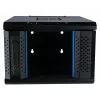 Armário de parede DSIT 4U 10 polegadas com porta de vidro de segurança, 370x450x264 mm, preto