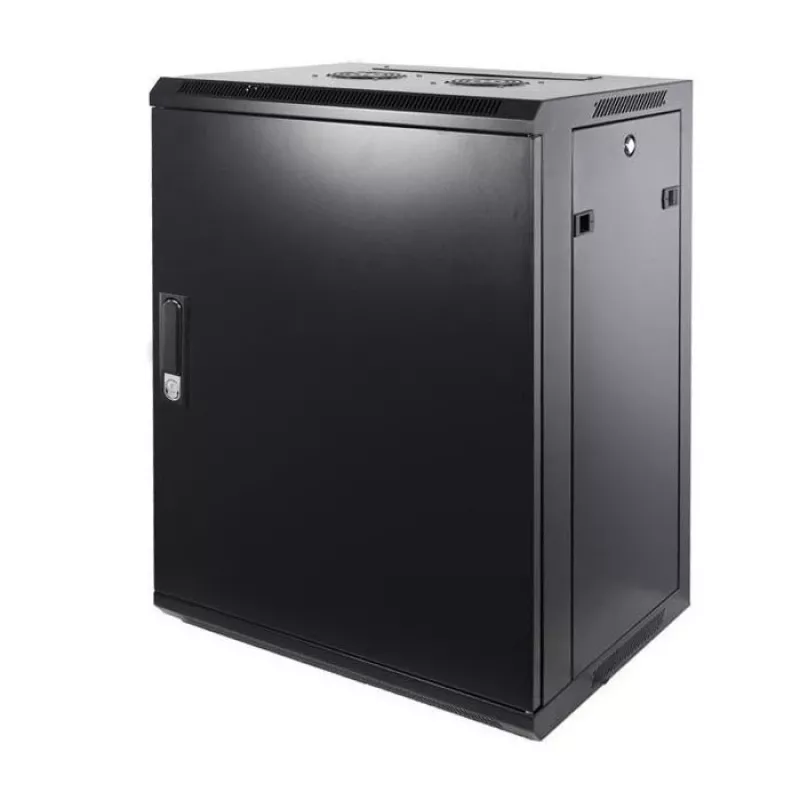 Armário de servidor de parede DSIT 15U com porta metálica 600x600x770mm preto