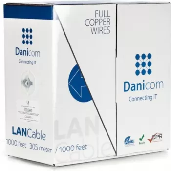 Cabo DSIT DANICOM CAT6 UTP 305m condutor sólido - LSZH (B2ca) - DC-UTP6-305S-B2CA