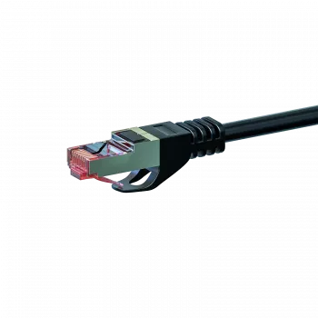 Cabo de rede DSIT CAT 6 LSOH - S/FTP - 1 metro - preto (DC-S60-010)