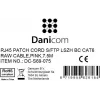 Cabo de rede DSIT CAT 6 LSOH - S/FTP - 7,5 m - Rosa