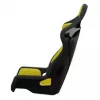 Assento de simulação Sabelt SRS-1, concha em fibra de vidro, acolchoado - Amarelo Racing