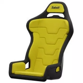 Assento de simulação Sabelt SRS-1, concha em fibra de vidro, acolchoado - Amarelo Racing