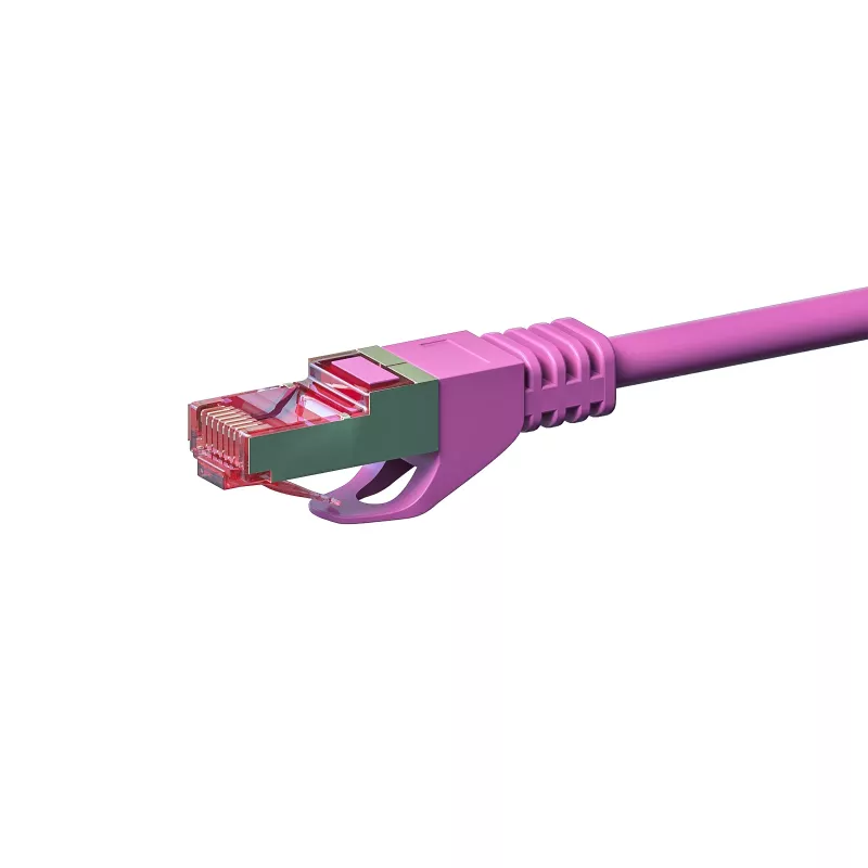 Cabo de instalação de rede DSIT CAT 6 S/FTP LSOH 50m Rosa