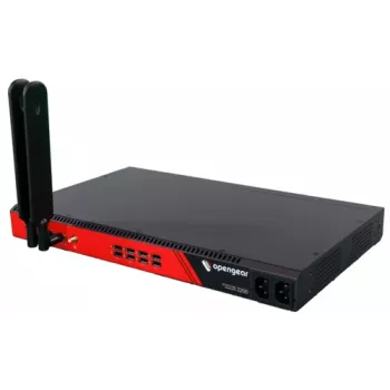 Servidor de consola série Opengear OM2224-24E-10G-L de 24 portas com 24x 1GbE e 2x uplinks 10GbE SFP+, x86, 8GB RAM, 64GB eMMC, Dual AC