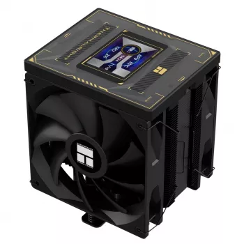 Arrefecedor de CPU a ar Thermalright Burst Assassin 120 Vision Black ARGB com ecrã TFT-LCD, 6 heatpipes, 220W TDP, ventoinha PWM de 120mm, Intel LGA1700/1200/115X/2011/2066, AMD AM5/AM4