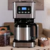 Máquina de café de filtro Cecotec Coffee 66 Drop & Thermo Time, jarra térmica de 1,2 l, 950 W, Aço inoxidável/Preto