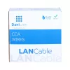 DSIT CAT6 U/UTP cabo de rede flexível cinzento CCA de 50 m em rolo