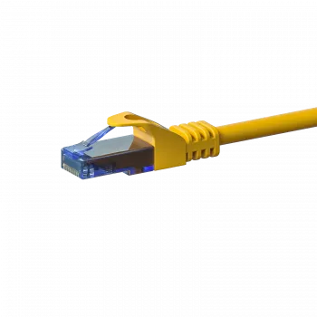 DSIT CAT6a U/UTP cabo de rede patch Ethernet 100% cobre, 0,15 m, amarelo