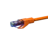 DSIT CAT6a U/UTP cabo de rede Ethernet 100% cobre, 7,5 m, laranja, 10 Gbps, 500 MHz, RJ45
