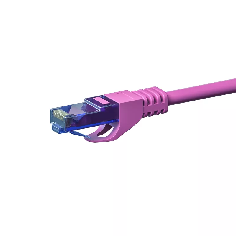 Cabo de rede patch DSIT CAT6a U/UTP 30m rosa, 100% cobre, 10Gbps, RJ45