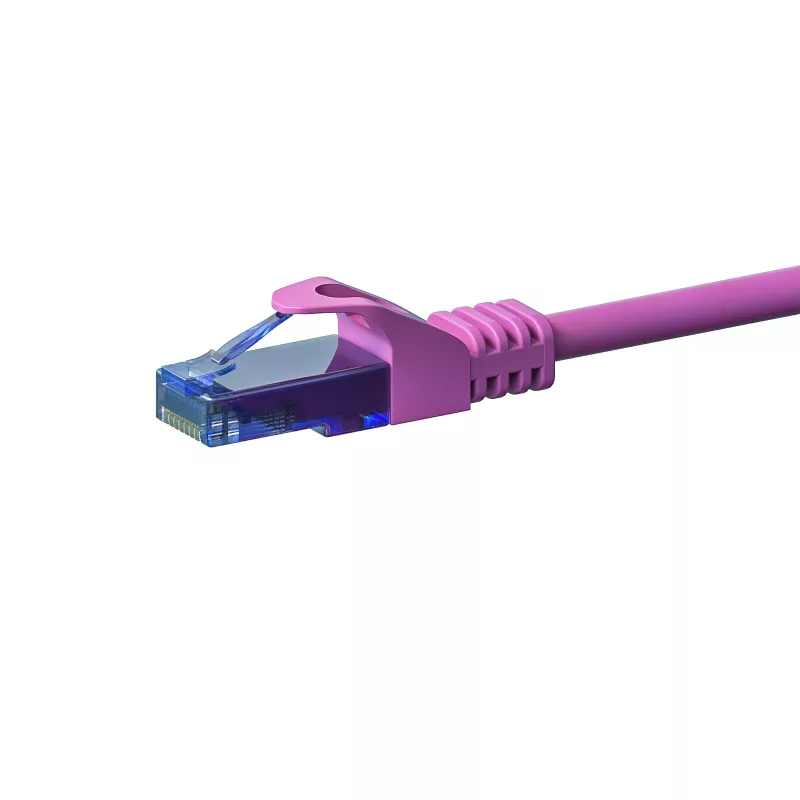 Cabo de rede patch DSIT CAT6a U/UTP 30m rosa, 100% cobre, 10Gbps, RJ45
