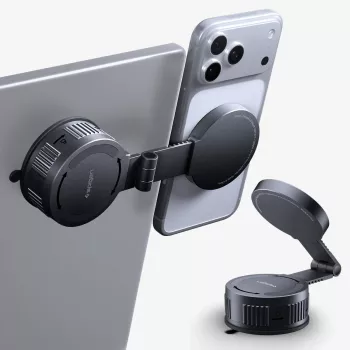 Suporte magnético para automóvel SPIGEN MFT35-1 OneTap Pro MagSafe para painel, para-brisas e ecrã, preto