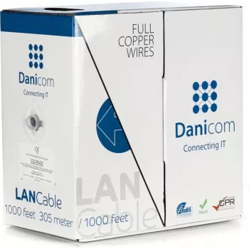 Cabo de rede DSIT DANICOM CAT5E UTP 305m condutor sólido LSZH (Eca)