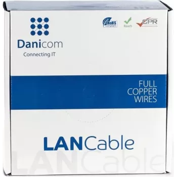Cabo de rede DSIT DANICOM CAT5e UTP Solid Core 100m LSZH Dca em rolo