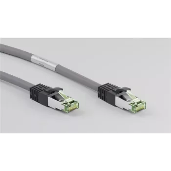 Cabo de rede DSIT RJ45 S/FTP PiMF CAT 8 cinzento 0,25 m