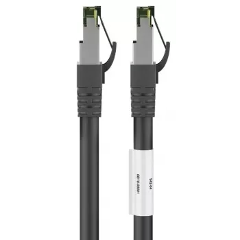 Cabo de rede DSIT RJ45 S/FTP PiMF CAT 8 preto 5m