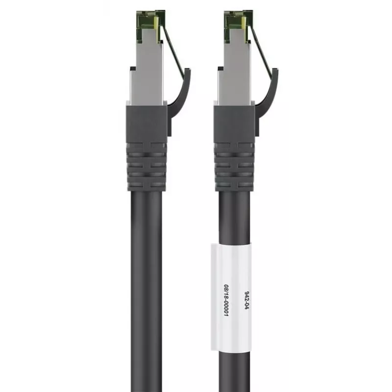 Cabo de rede DSIT RJ45 S/FTP PiMF CAT 8 preto 5m