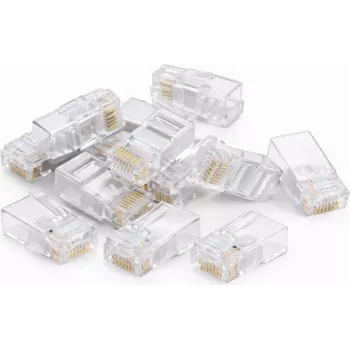 Fichas de rede DSIT DANICOM UTP RJ45 CAT6 Pass Through para cabos flexíveis - 10 unid. (DC-RJ45-UTP6-PT-10PCE)