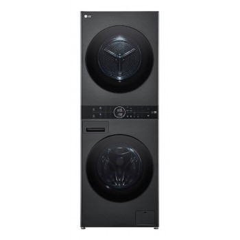 LG ELECTRONICS WashTower WT1210BBF (WiFi) 12kg/10kg máquina de lavar e secar combinada com AI DD™, Steam+ e ezDispense™ - Black Steel