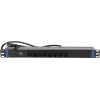 Régua de tomadas suíças DSIT DS-8PDU-CH-SPO 8 tomadas com proteção contra sobretensão e sobrecarga, cabo 1,8 m, preta