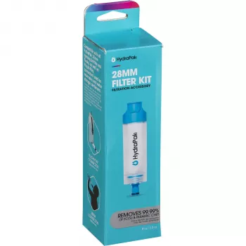 Filtro inline PNP de 28 mm HydraPak - filtro de água de fibra oca para garrafas e reservatórios de hidratação
