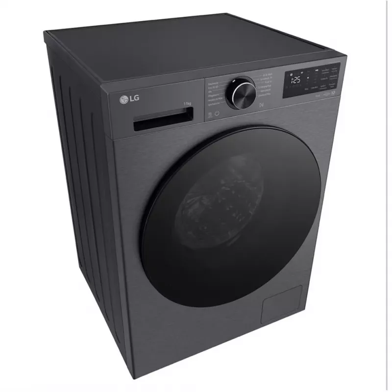 Máquina de lavar de carga frontal LG F4WX709YB 9kg com AI DD™, Steam™, Wi-Fi, grafite
