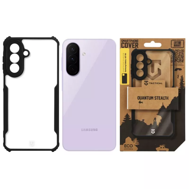 Capa traseira tática Quantum Stealth Samsung Galaxy A27 5G transparente/preto