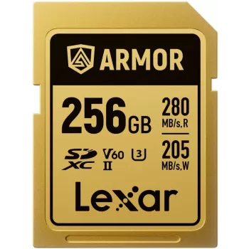 Cartão de memória Lexar Professional ARMOR GOLD SDXC UHS-II, 256 GB, V60 (LSDAMGL256G-RNNNG)