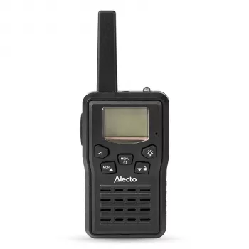 Conjunto de walkie-talkies Alecto FR200BK pack de 2, alcance de 10 km, PMR446, Preto