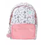 Mochila escolar grande A4 para menina KIDS Wow Holo Holographic Rosa com pompom - Wow00022