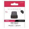 Vivanco VVVHDMIADFFG Adaptador de acoplamento HDMI fêmea a fêmea 4K 60Hz 18Gbps preto
