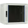 DSIT Armário de servidor de parede 9U com porta de vidro, branco, 600x450x500 mm