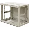DSIT Armário de servidor de parede 9U com porta de vidro, branco, 600x450x500 mm