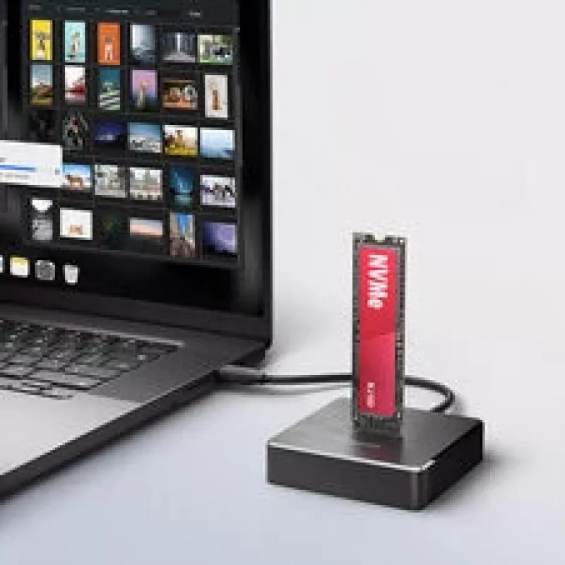 AXAGON ADSA-M2C11 Estação de acoplamento USB-C 10Gbps para um SSD M.2 NVMe ou SATA